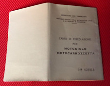 1951 Vintage Lambretta 125 Document Circulation Paper Collectible Use, used for sale  Shipping to South Africa