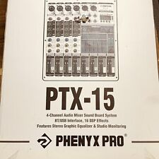 Professional DJ Mixer, Phenyx Pro Sound Mixer w/ USB Audio Interface, No Cord! for sale  Shipping to South Africa