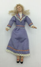 Used, Dolls House Lady Wearing Lilac Dress - 15.5 cm for sale  BILLERICAY