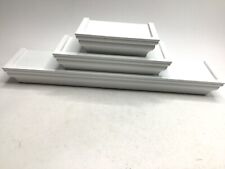 Set of 3 Harbortown Off-White Floating Shelves Wall Hanging Various Sized for sale  Omaha