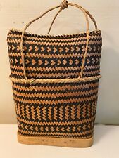 Vintage Philippines IFUGAO Hand Woven Reed Basket with Lid Excellent Condition!  for sale  Shipping to South Africa