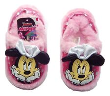 Pantuflas inferiores de goma de felpa Minnie Mouse Disney para niños pequeños talla 7-8 o 9-10 $20 segunda mano  Embacar hacia Argentina