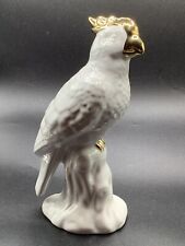 Vintage Porcelain Cockatoo Figurine with gilded beak, crest and talons for sale  Shipping to South Africa