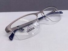 Armações de óculos Adidas masculinas femininas prata cinza retangular meia borda AF14 Np, usado comprar usado  Enviando para Brazil