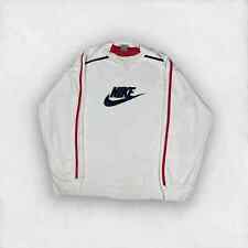 Vintage Nike Męska biała bluza z podszewką polaru okrągły dekolt XL na sprzedaż  PL