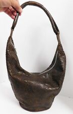 Genuine Brown Snakeskin Hobo Shoulder Bag Italy for sale  Shipping to South Africa