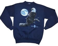 Natural Instinct Bald Eagle Vintage Pull Over Blue Sweater Size Medium Made USA for sale  Shipping to South Africa