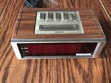 Vintage Timemaster Radio Alarm Clock Faux Wood Red Digital Display for sale  Shipping to South Africa