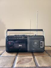 Reproductor de cassetes de cinta de radio AM/FM portátil vintage Sony boombox CFM-140 probado segunda mano  Embacar hacia Argentina