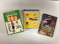 Set of 3 Children's DVD's & Bluray - Diary of a Wimpy Kid Lego Movie Dinosaurs, used for sale  Shipping to South Africa