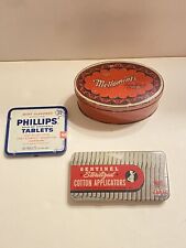 Lote de mini latas de colección aplicadores de algodón centinela mellomints Phillips tabletas, usado segunda mano  Embacar hacia Argentina