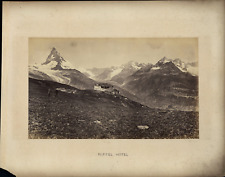 Switzerland, Alpen, Zermatt, Riffel Hotel vintage albumen print Tirage albumin comprar usado  Enviando para Brazil