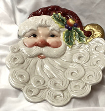 2004 FITZ FLOYD NOEL Classique Christmas Santa CANAPE Cookie PLATE Tray Platter for sale  Des Moines