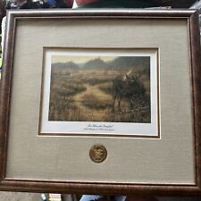 2000 Friend's of NRA "TOO CLOSE FOR COMFORT" Framed Collectors Print WITH STAMP for sale  Shipping to South Africa