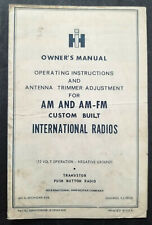 Usado, Rádios AM e AM/FM International Harvester manual de operação e ajuste comprar usado  Enviando para Brazil