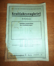 Kraftfahrzeugbrief ddr 1958 gebraucht kaufen  Stolpen