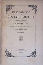 Leopardi giacomo. epistolario. usato  Firenze