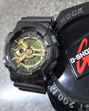 Relógio digital Casio G Shock masculino tom dourado preto 5146 GA-110GB nova bateria, usado comprar usado  Enviando para Brazil