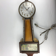 SESSÕES Vintage 1940s Relógio de Parede Banjo Elétrico 22" Nogueira Mt Vernon Mdl 2W comprar usado  Enviando para Brazil