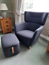 Grey armchair footstool for sale  SUTTON COLDFIELD