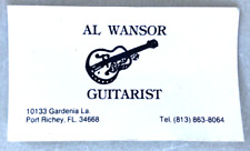 Al Wansor Guitarra Banjo Teacher Tarjeta de Visita Port Richey FL NY Ciudad y Virginia, usado segunda mano  Embacar hacia Argentina