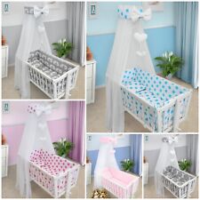 BABY NURSERY CANOPY DRAPE MOSQUITO NET WITH HOLDER TO FIT CRIB  for sale  Shipping to South Africa