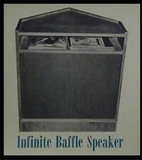 Infinite Baffle SPEAKER Gabinete 1954 Como Construir PLANOS 15" comprar usado  Enviando para Brazil