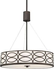 Lustre de tambor Kira Home Sienna 18" 3 luzes metal + difusor de vidro comprar usado  Enviando para Brazil