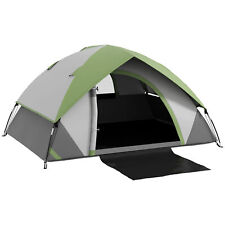 Outsunny 3-4 Man Camping Tent w/ Sewn-in Groundsheet, 3000mm Waterproof, Green for sale  Shipping to South Africa