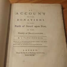 1748 an account of the donations to the parish of Newark Upon Trent, usado comprar usado  Enviando para Brazil