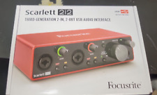 NOVO! Interface de áudio Focusrite Scarlett 2i2 3ª geração 2 canais USB [CAIXA ABERTA] comprar usado  Enviando para Brazil