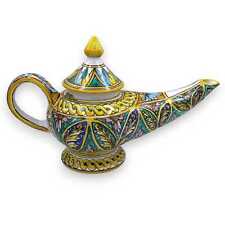 Lampada di Aladino in ceramica Siciliana - h 25 x l 42 cm ca. Decoro barocco e g segunda mano  Embacar hacia Argentina