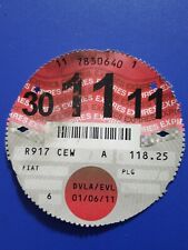 2011 tax disc. for sale  LONDON