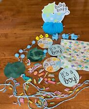 Huge Lot Baby Boy Shower Favors Table Game Cake Toppers Party Decorations  for sale  Shipping to South Africa