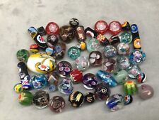 50 x millefiori, foil glass crafting beads. job lot. Vintage to now. for sale  RIPLEY
