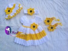 Conjunto completo de vestido tutu malha padrão crochê bebê recém-nascido menina lã saia 3-6 meses comprar usado  Enviando para Brazil
