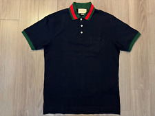 Camisa polo Gucci algodão stretch piquet azul marinho tamanho M comprar usado  Enviando para Brazil