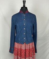 Vintage 90s Ozark Mountain Jean Company Denim Rose Long Sleeve Size M, used for sale  Shipping to South Africa