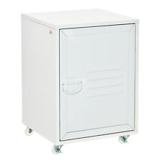 HOMCOM Bedside Table, Rolling End Side Table, Mobile Storage Cabinet,Used for sale  Shipping to South Africa