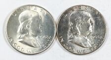 1948-D & 1963 First and Last Year Franklin 90% Silver Half Dollars 221901B for sale  Garden City