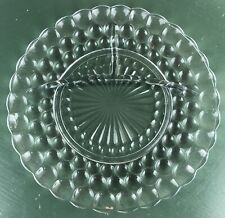 Placa de grelha dividida padrão bolha vidro âncora década de 1940 safira 9 3/8" comprar usado  Enviando para Brazil