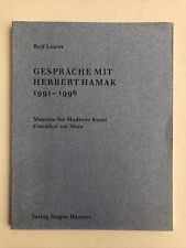 Gespräche mit Herbert Hamak : 1991 - 1996. Rolf Lauter. Museum für Moderne Kunst na sprzedaż  Wysyłka do Poland