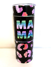 Vaso de hojalata bebidas frías calientes para mujer multicolor MAMA 20 OZ chip abstracto sin chip, usado segunda mano  Embacar hacia Argentina
