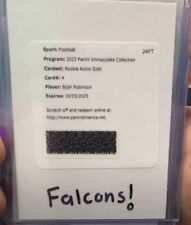 2023 IMMACULATE Football  Redemption BIJAN ROBINSON ROOKIE GOLD AUTO! Out Of 10! for sale  Shipping to South Africa
