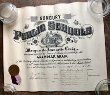 Antigo 1931 Sunbury, PA diploma escolar de gramática com selo dourado Sunbury School District comprar usado  Enviando para Brazil