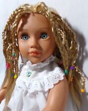 Boneca Our Generation 18" trançada cabelo loiro, olhos azuis, vestido e bloomers, usado comprar usado  Enviando para Brazil