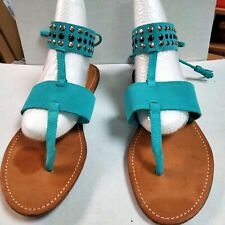 Sandales cuir turquoise d'occasion  Villiers-sur-Marne