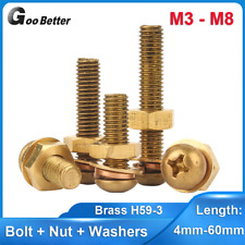 Brass bolt nut for sale  Shipping to Ireland