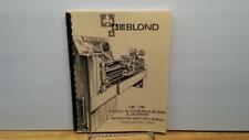 LeBlond 14” – 16” Tool & Diemaker Lathe Instruction & Parts Manual, used for sale  Shipping to Canada