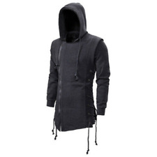 Leisure  Hoodie Men 2021 Fashion Hooded Loose Coat Zip Hoodie til salgs  Frakt til Norway